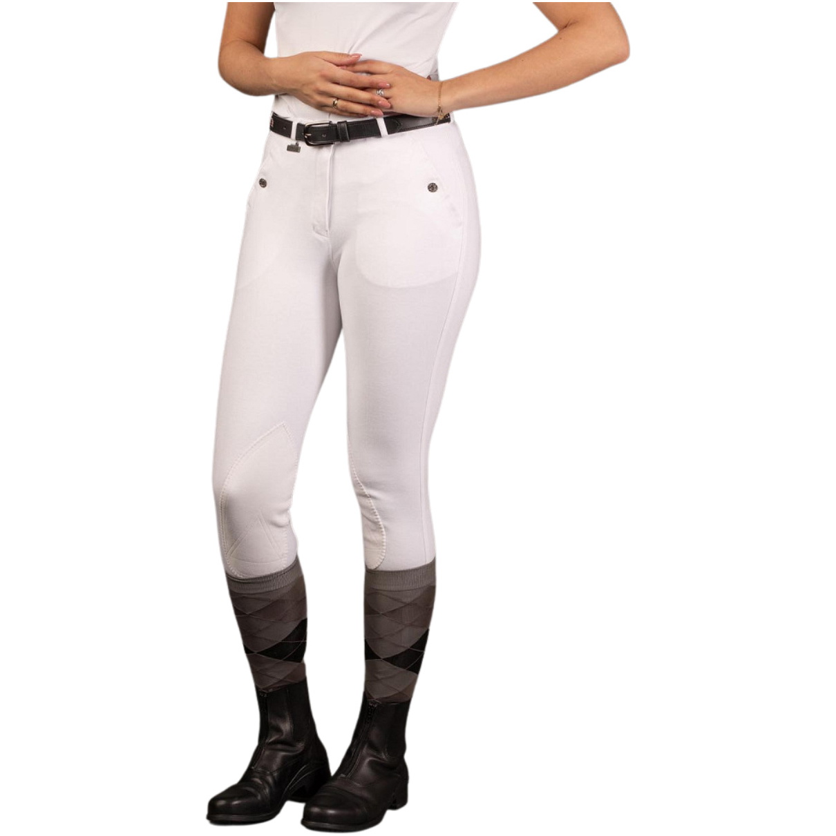 2026 Harrys Horse Pantalons De Femme Breeches Beijing II 26000281 - White